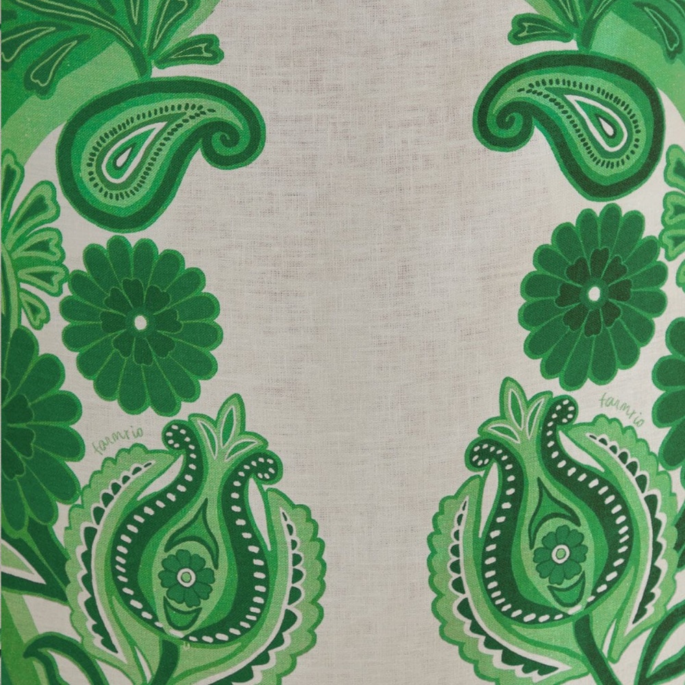 Farm Rio Green Color Festival Midi Skirt - Picture 9 of 11